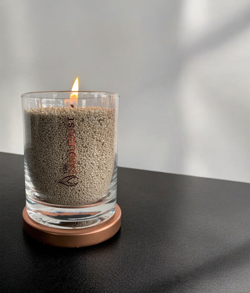 Unscented Powder Candle in Glass (Olive Green 160g)