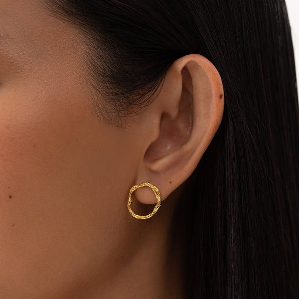 Stud Earrings ECHO | Gold