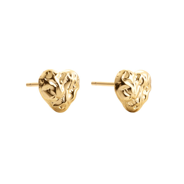 Stud Earrings HEART | Gold