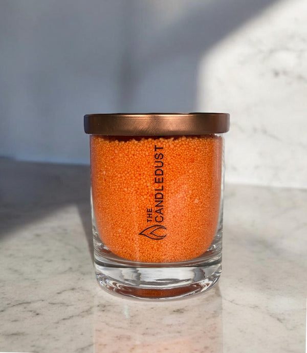 Unscented Powder Candle in Glass (Orange 160g)