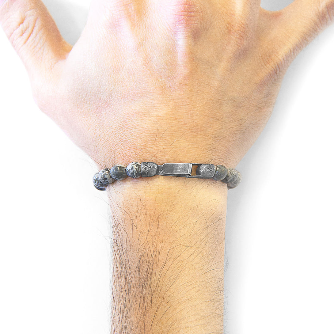 Nachi Silver and Stone Beaded Bracelet