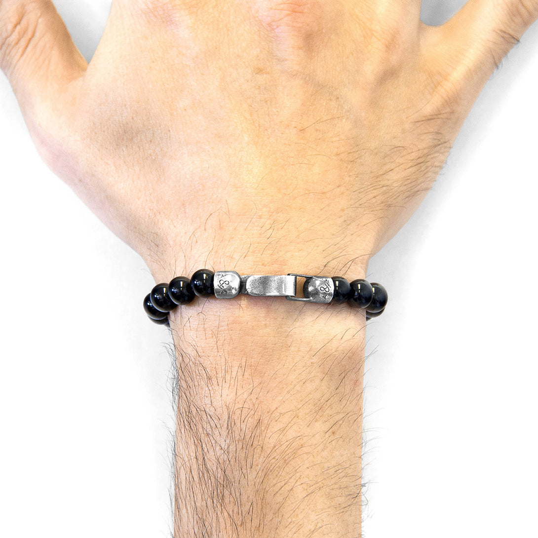 Nachi Silver and Stone Beaded Bracelet