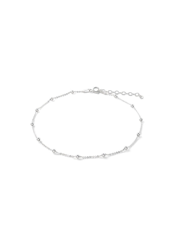 Mini Bubble Anklet | Silver